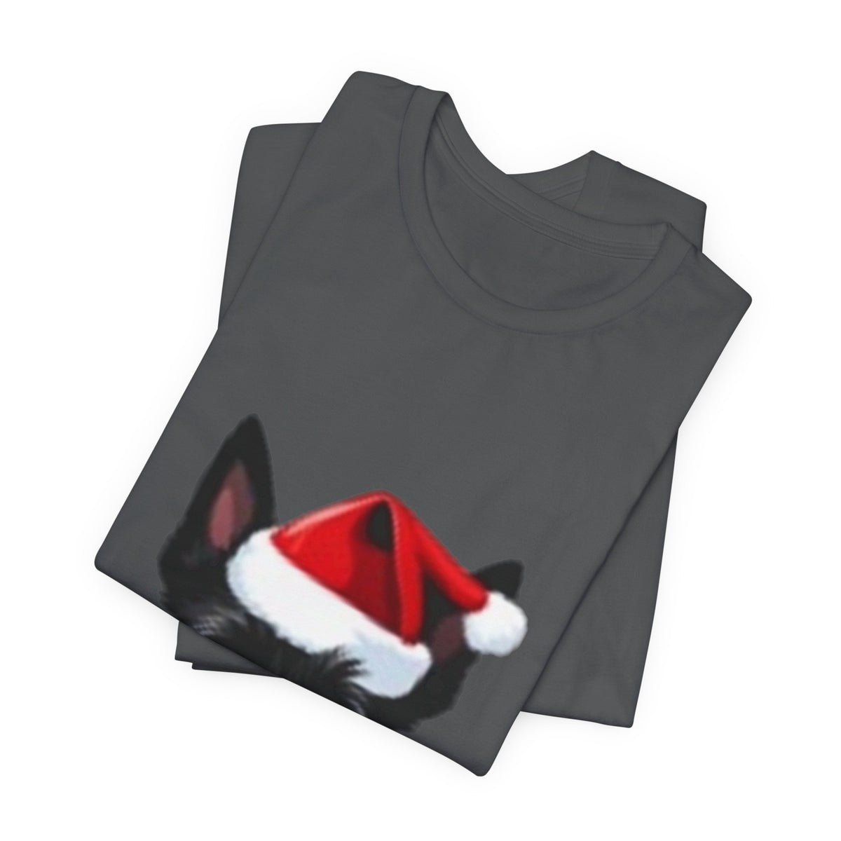 Scottish Terrier Christmas Tee — Cute Scottie Dog Wearing Santa Hat