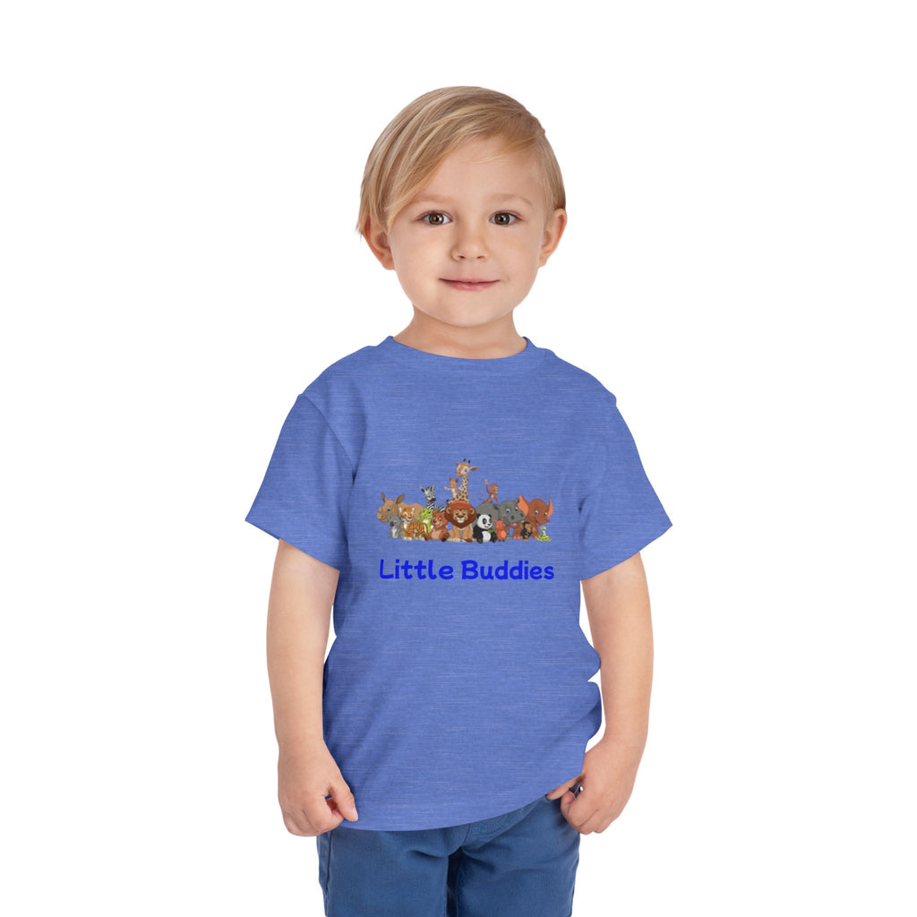 Toddler Tee — Colorful Rainbow Heart & Cute Animal Friends