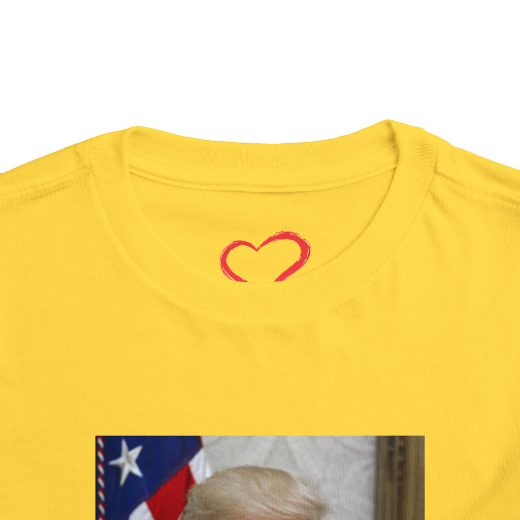 Toddler Tee with Patriotic Portrait & Flag Graphic