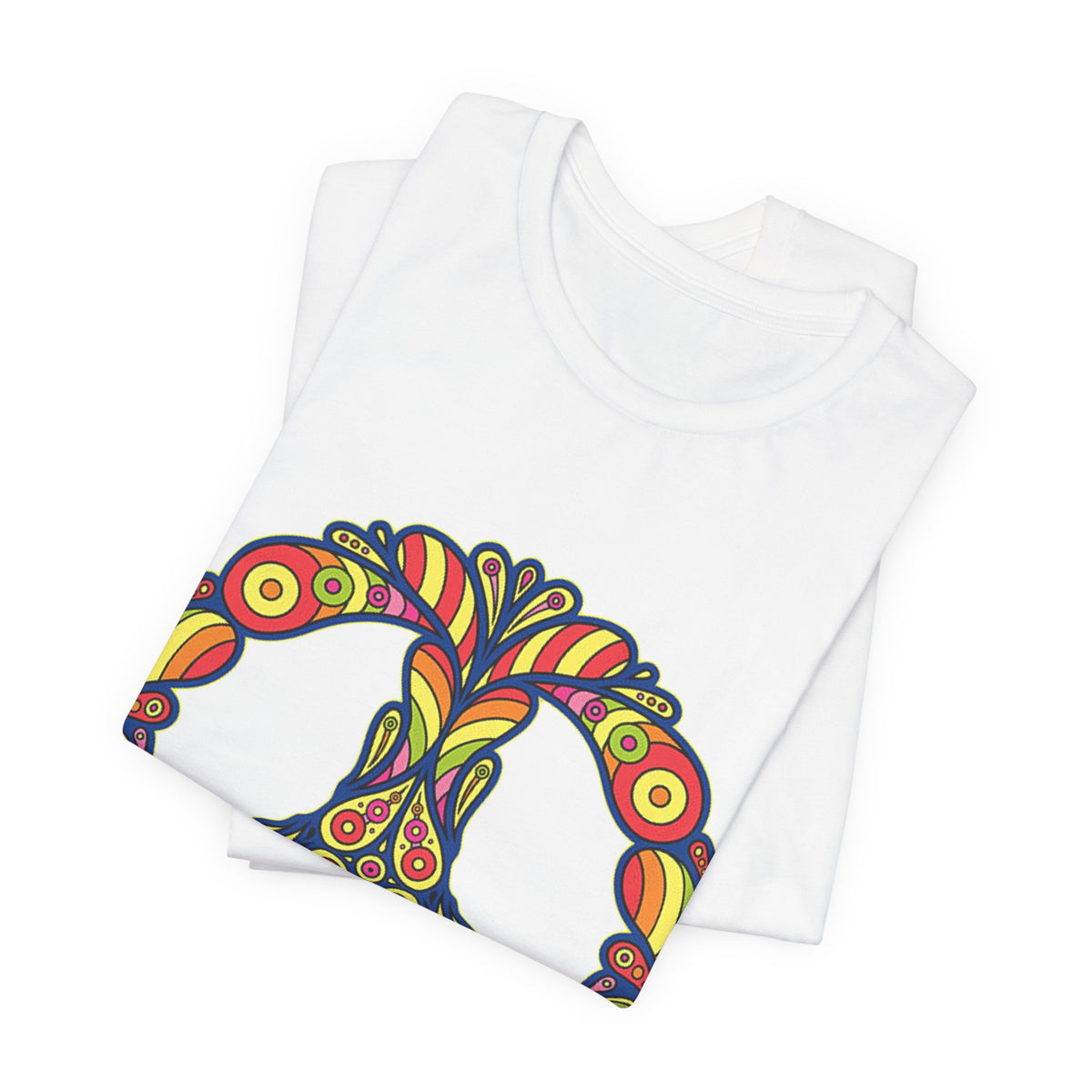 Psychedelic Floral Peace Sign T-Shirt World Peace