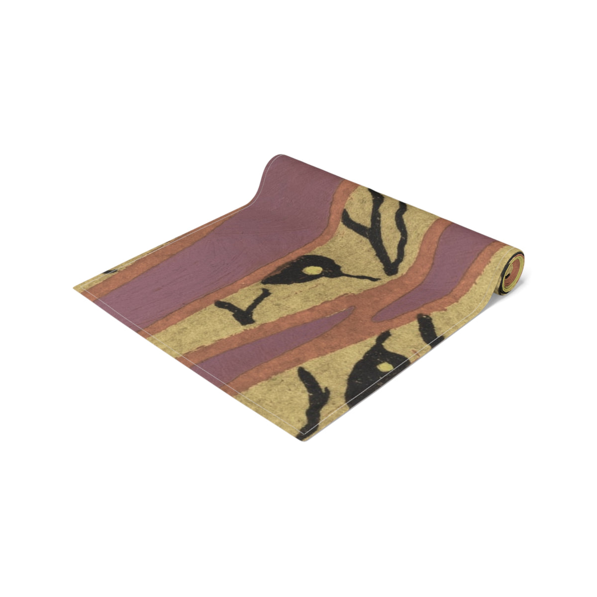 Floral Vintage Swirl Table Runner — Decorative Cotton-Poly Dining Accent