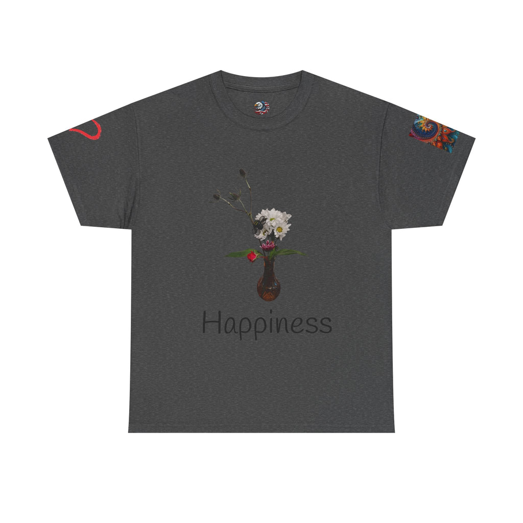 Floral Vase Graphic T-shirt — Minimal Botanical Bouquet T-Shirt