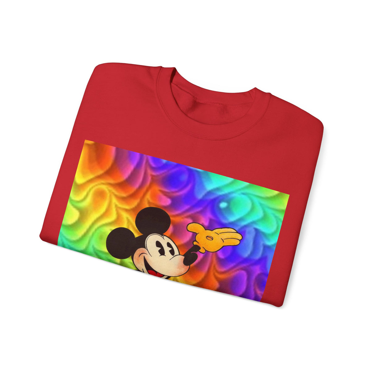 Mickey Mouse Rainbow Colors Unisex Heavy Blend Crewneck Sweatshirt