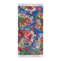 Boho Floral Beach Towel - Vintage Rose Pattern Fringe Throw for Summer, Pool & Travel