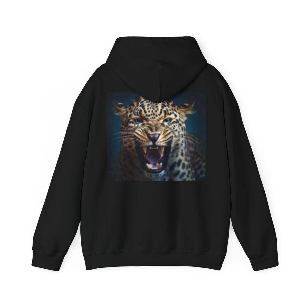 Roaring Leopard Graphic Hoodie — Fierce Wild Cat Print Pullover