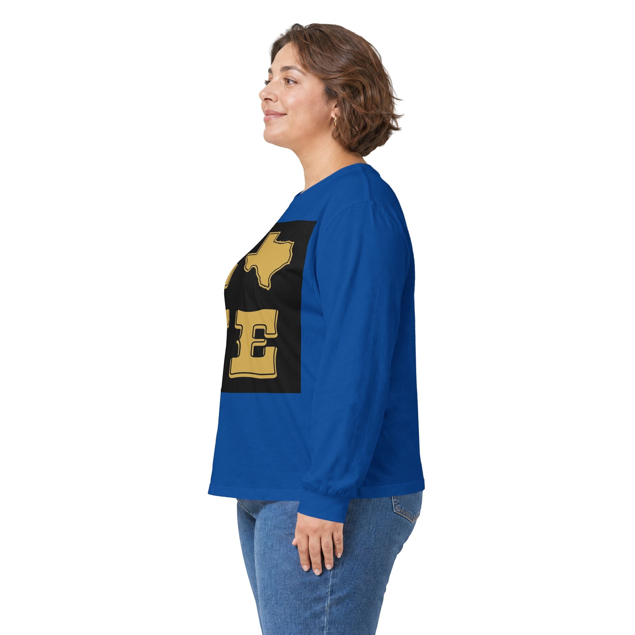 Texas Love Long Sleeve Tee — Western Cowboy Boots & State Pride Shirt