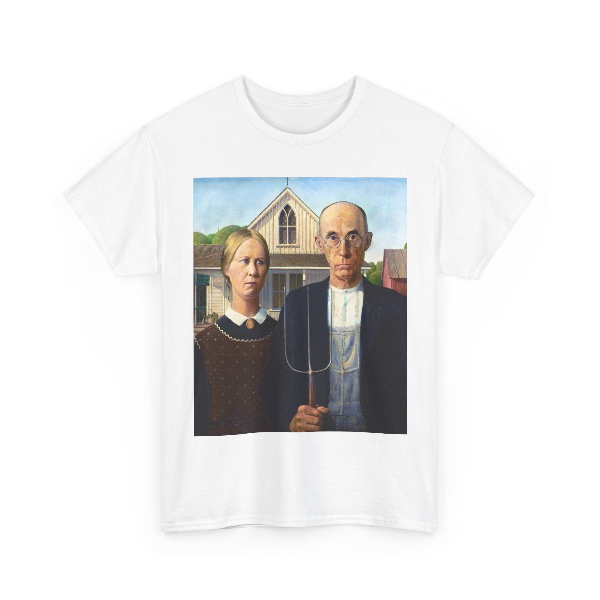 T‑Shirt — American Gothic Parody Print Tee