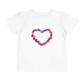 Toddler Tee — Floral Heart Graphic Kids' Short Sleeve Shirt
