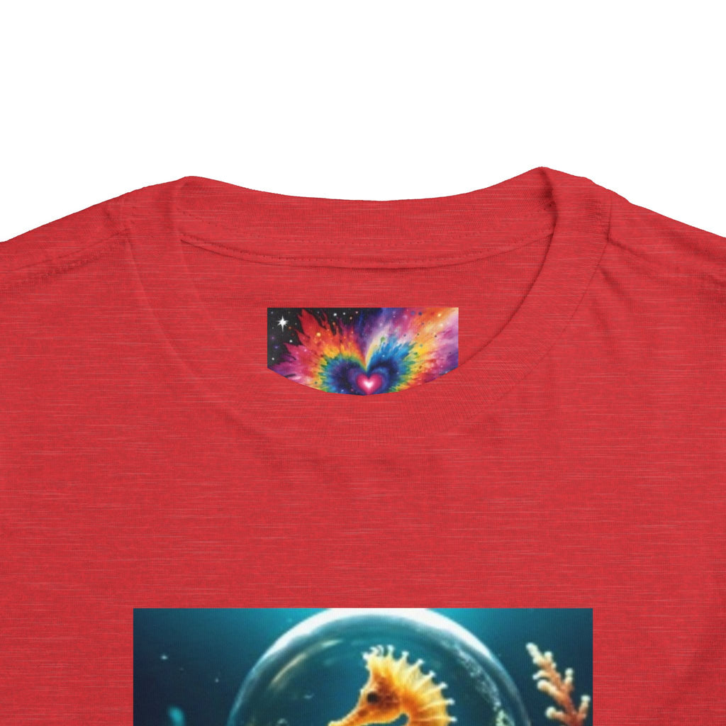 Toddler T-shirt — Cute Seahorse & Starfish Ocean Graphic