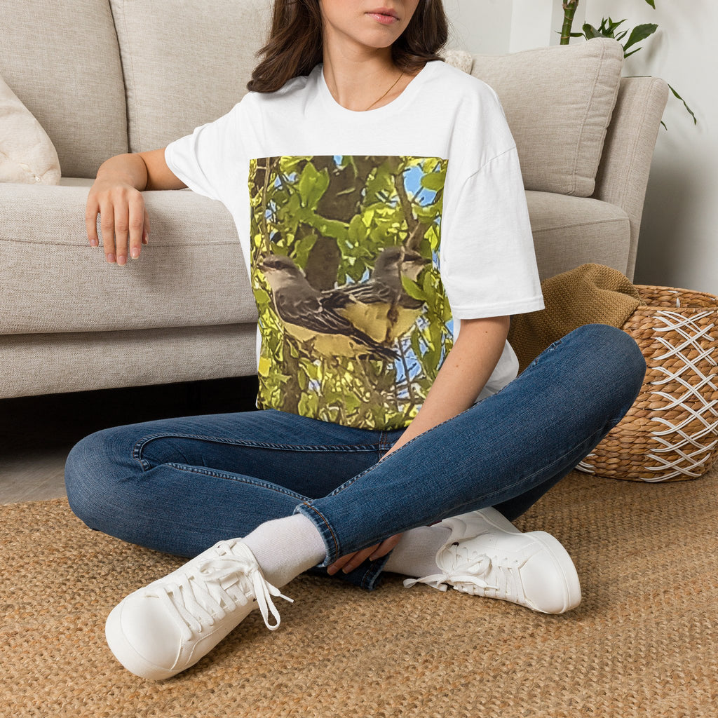 Birds in the Canopy T‑Shirt — Nature Photo Tee with Songbirds