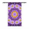 Purple Daisy Mandala Sheer Curtain — Floral Window Panel