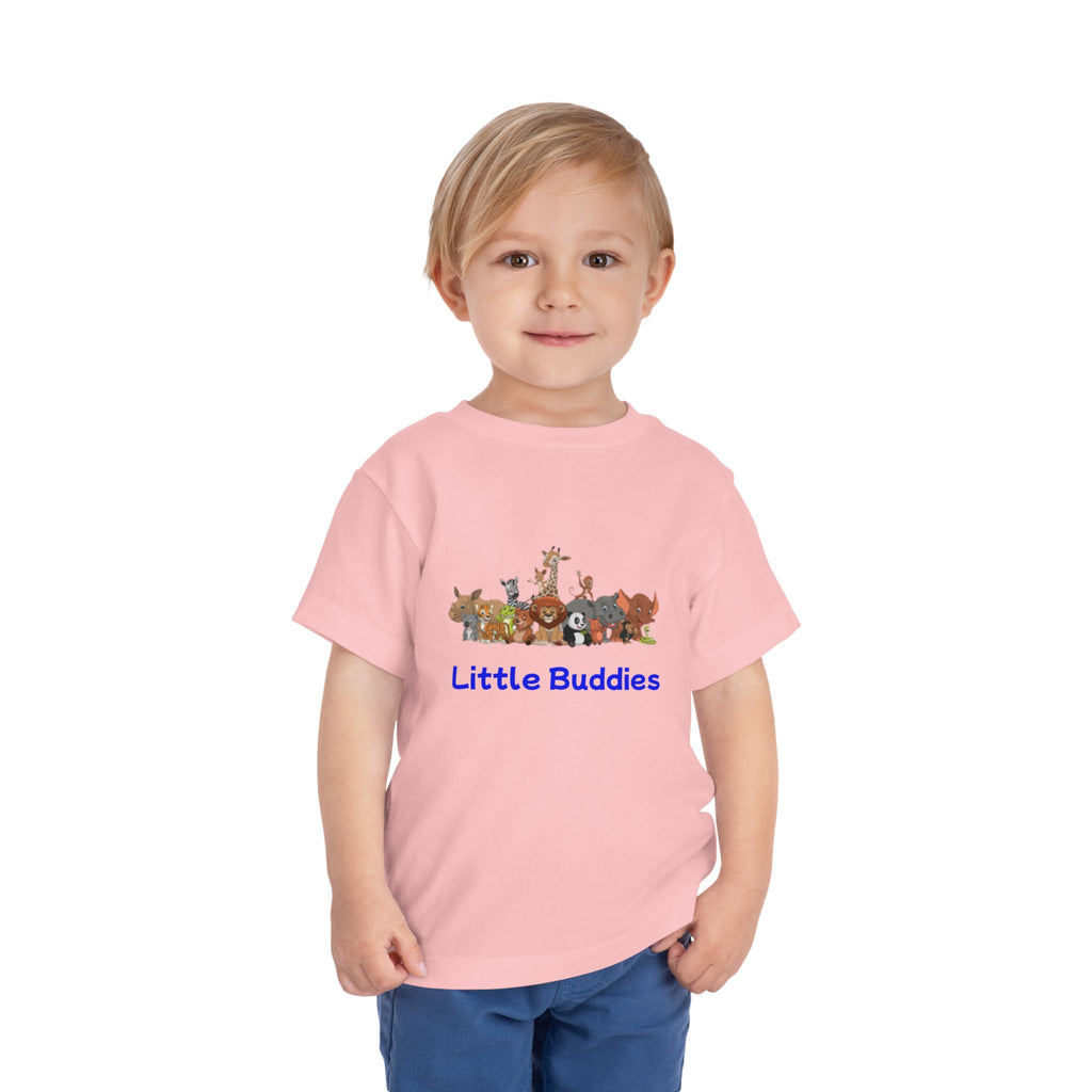 Toddler Tee — Colorful Rainbow Heart & Cute Animal Friends
