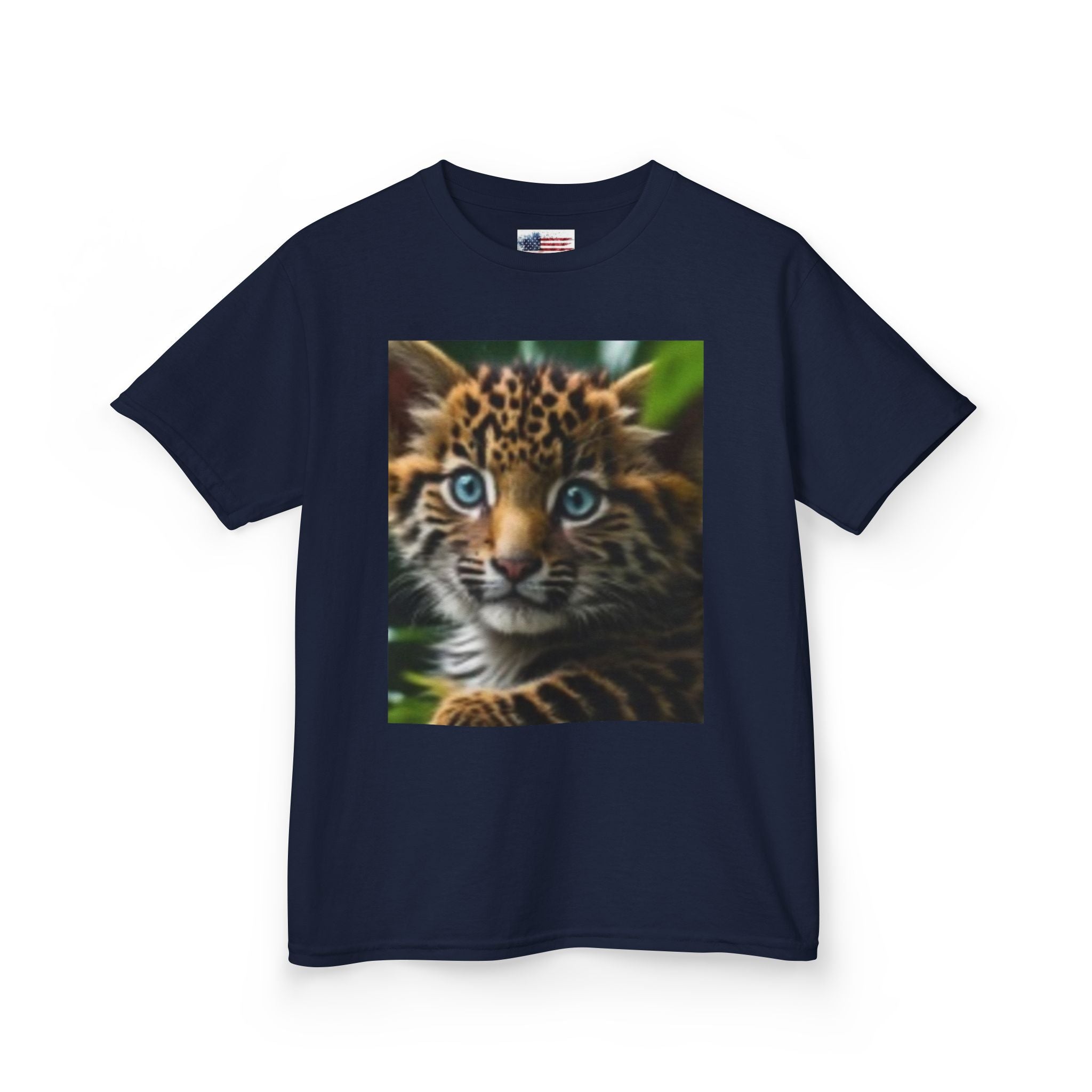 Kids Leopard Cub T-shirt — Colorful Leopard Print Back