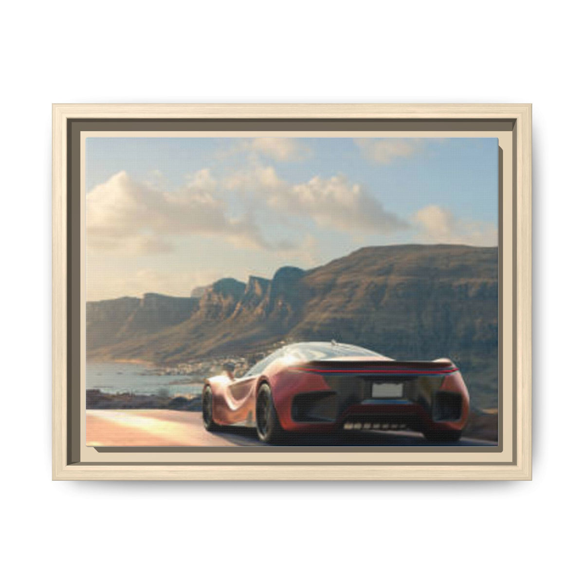 Sports Car Matte Canvas Print — Framed Automotive Wall Art