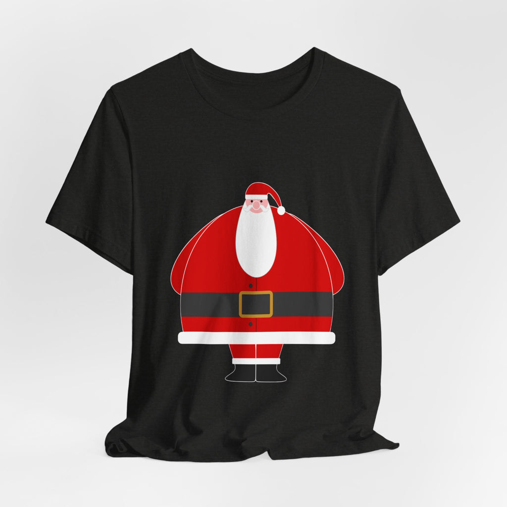 Santa Claus Graphic Tee — Cute Round Santa Christmas T-Shirt