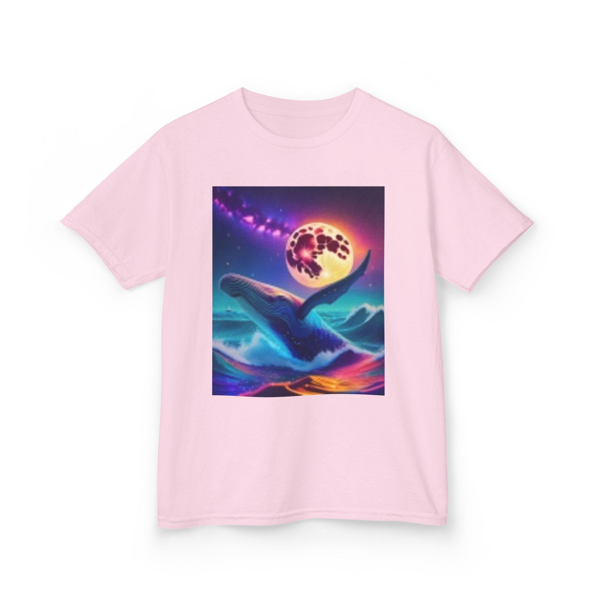Kids Whale Tee — Neon Ocean Moon Kids T-Shirt