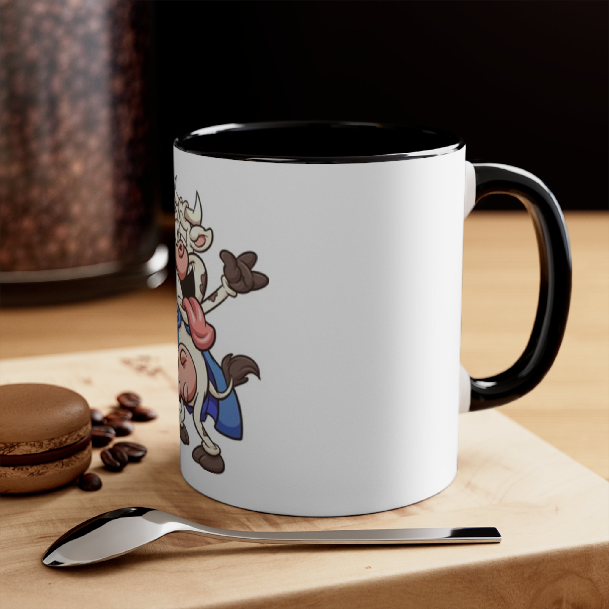 Funny Cow Beer Accent Mug — Pink Interior Coffee Cup for Farm, Brewery & Party Gifts