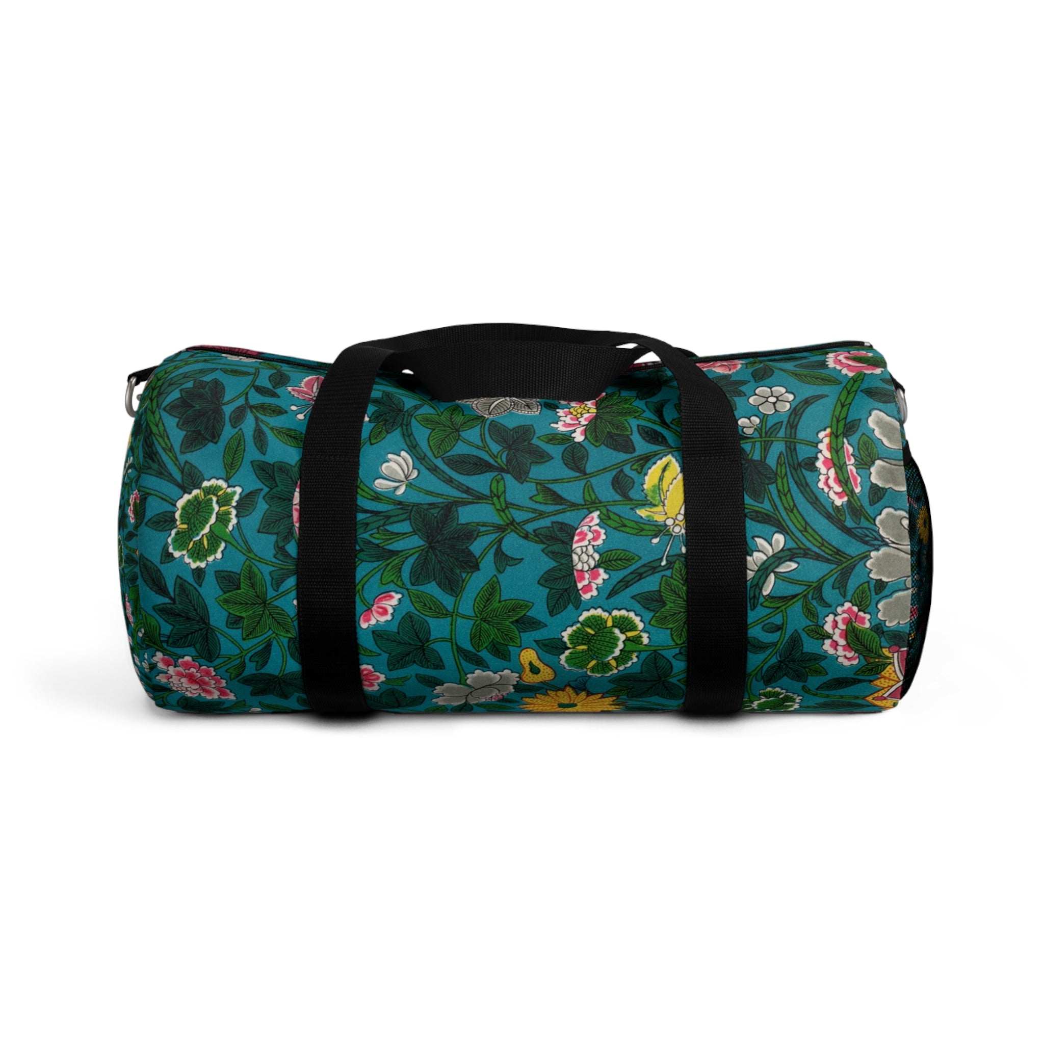 Floral Garden Duffel Bag – Teal Vintage Flower Travel Gym Bag