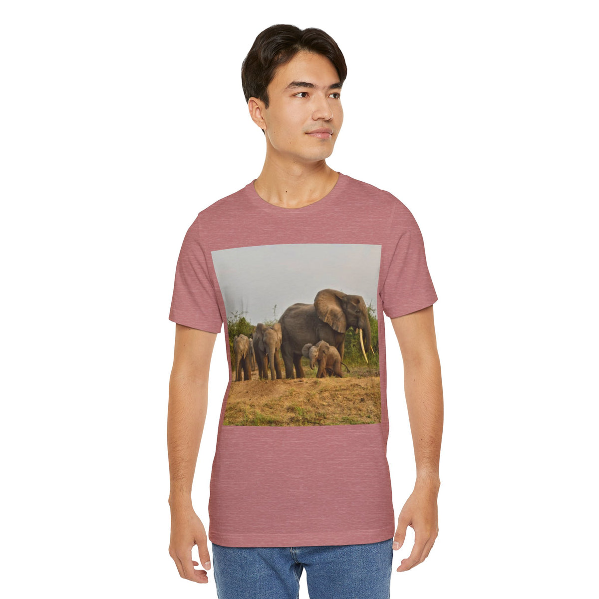 Elephant Herd Photo T‑Shirt — Wildlife Safari Tee