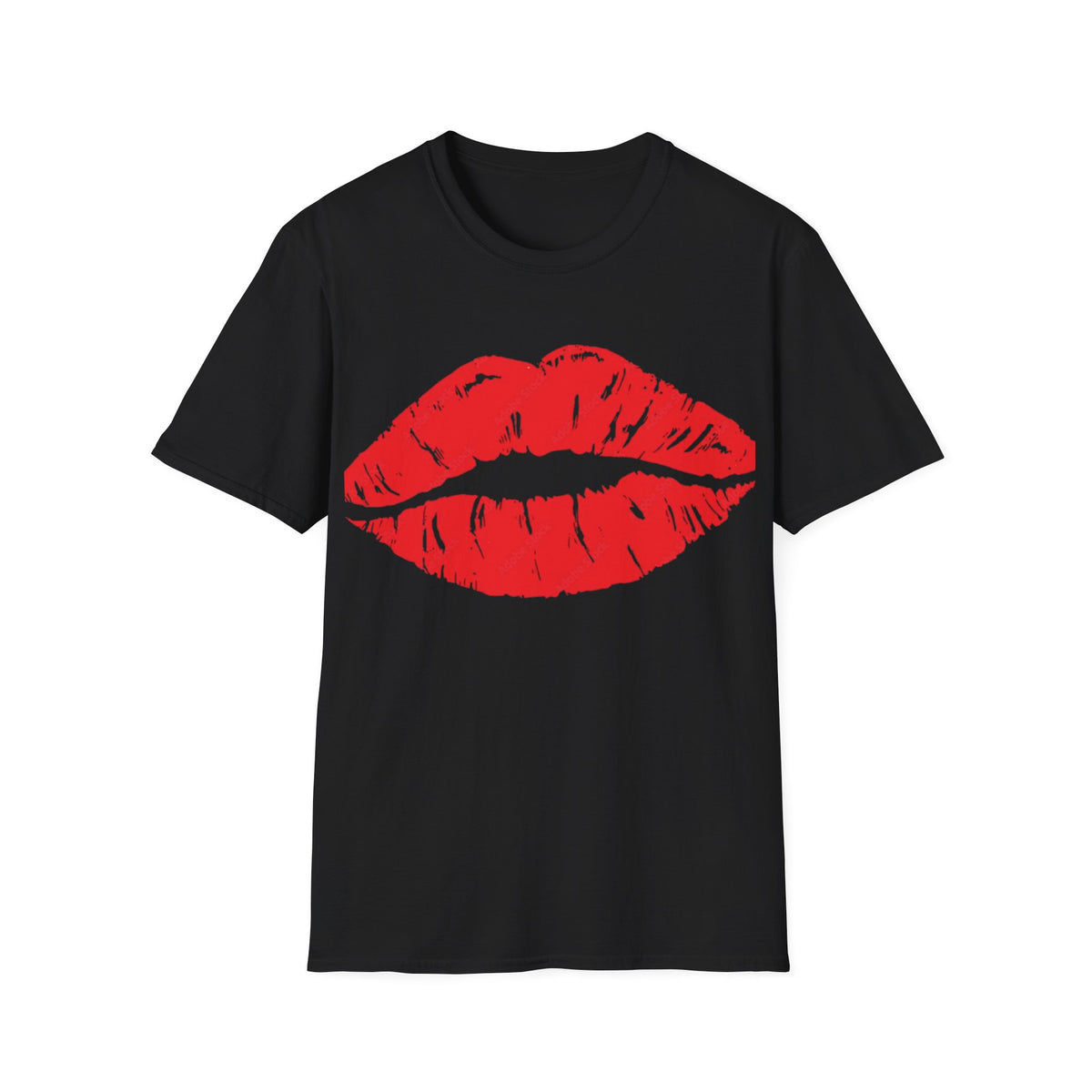 Kiss Mark T-Shirt — Red Lip Print Graphic Tee for Valentine’s Day & Gifts