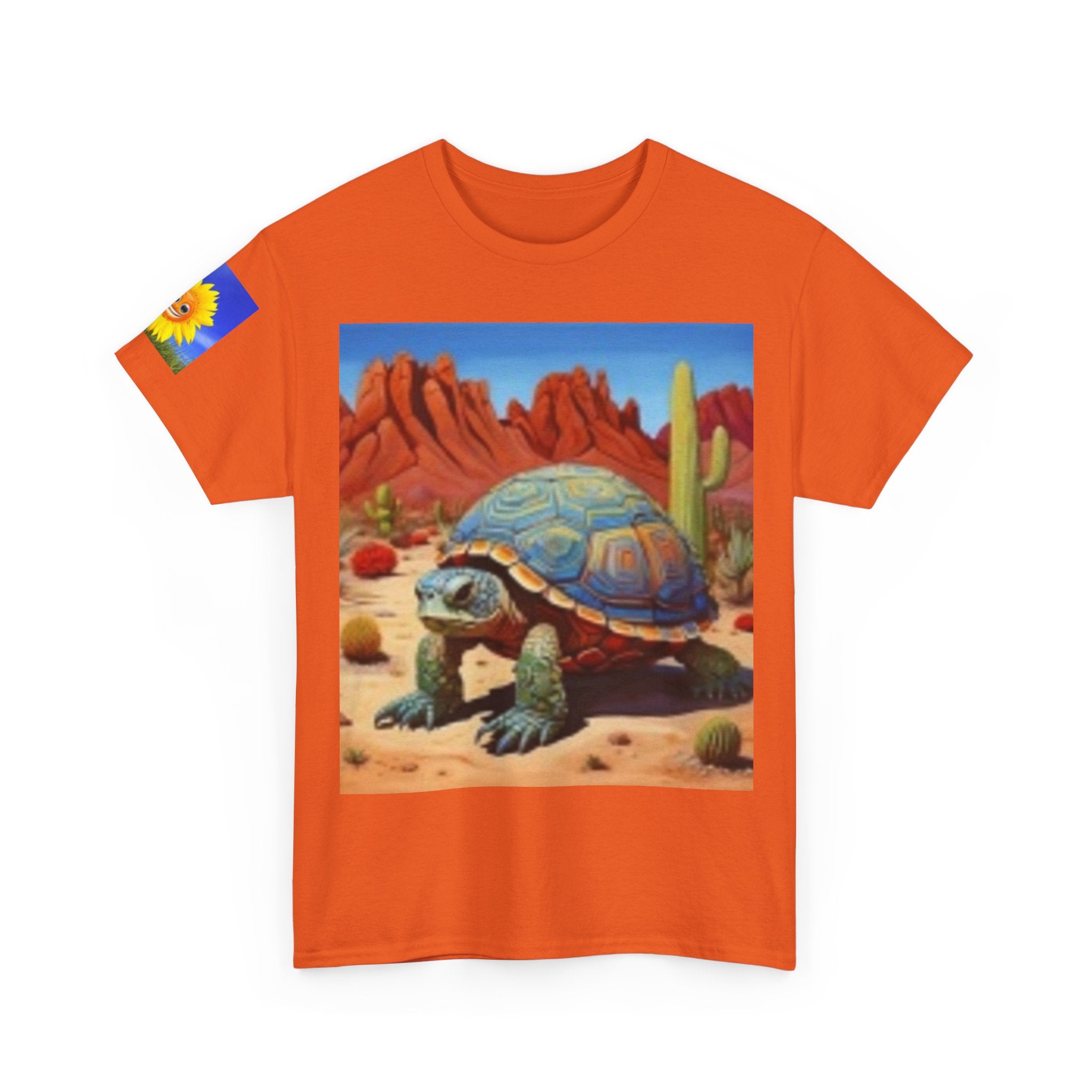 T-Shirt — Desert Turtle & Scenic River Vintage Nature Artwork