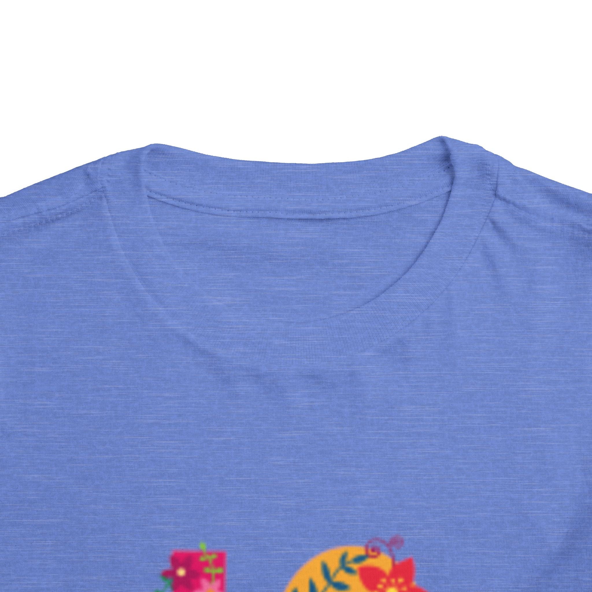 LOVE Floral Toddler T-shirt — Colorful Heart Handprint Kids Shirt