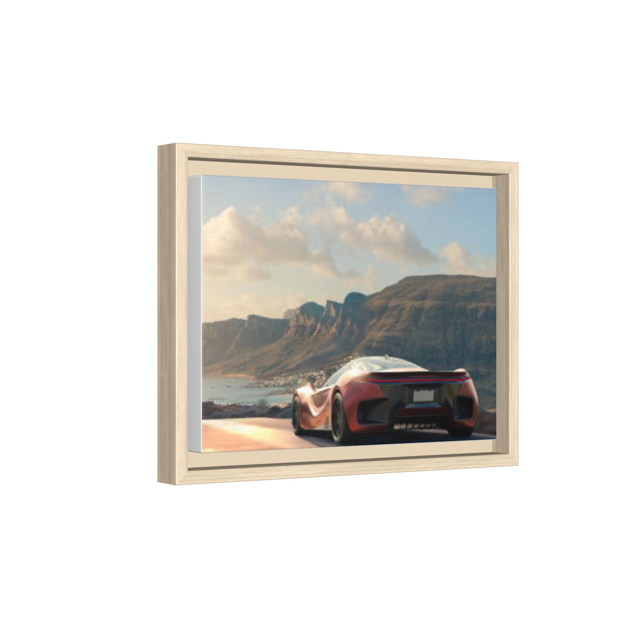 Sports Car Matte Canvas Print — Framed Automotive Wall Art