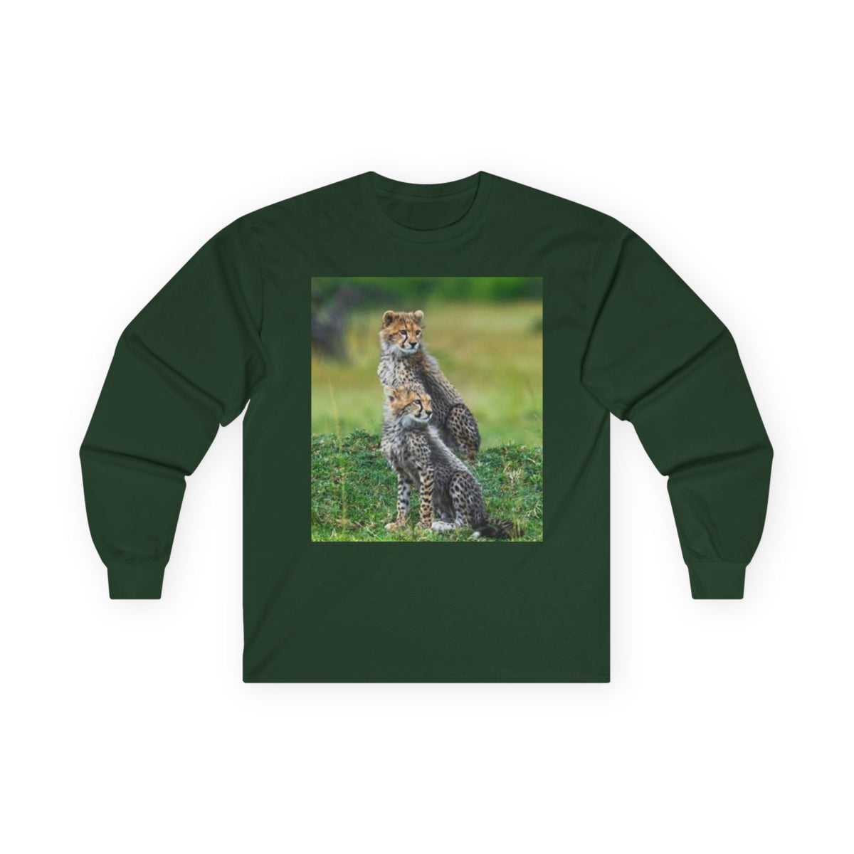 Cheetah Cubs Photo Long Sleeve Tee