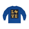Texas Love Long Sleeve Tee — Western Cowboy Boots & State Pride Shirt