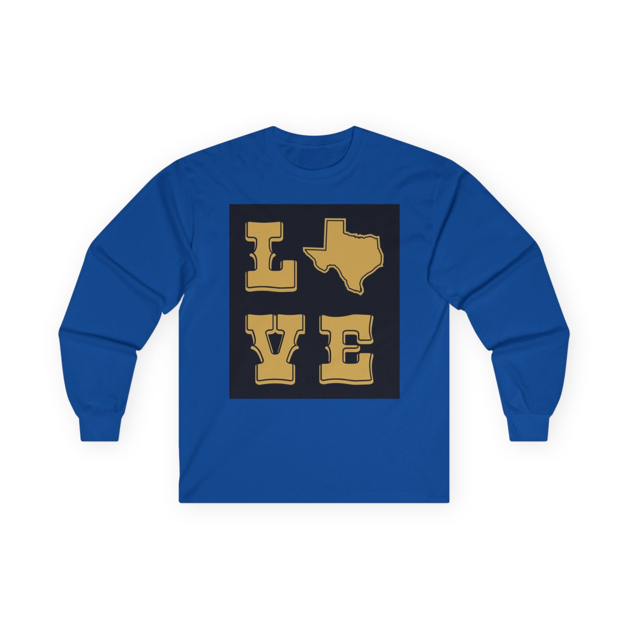 Texas Love Long Sleeve Tee — Western Cowboy Boots & State Pride Shirt