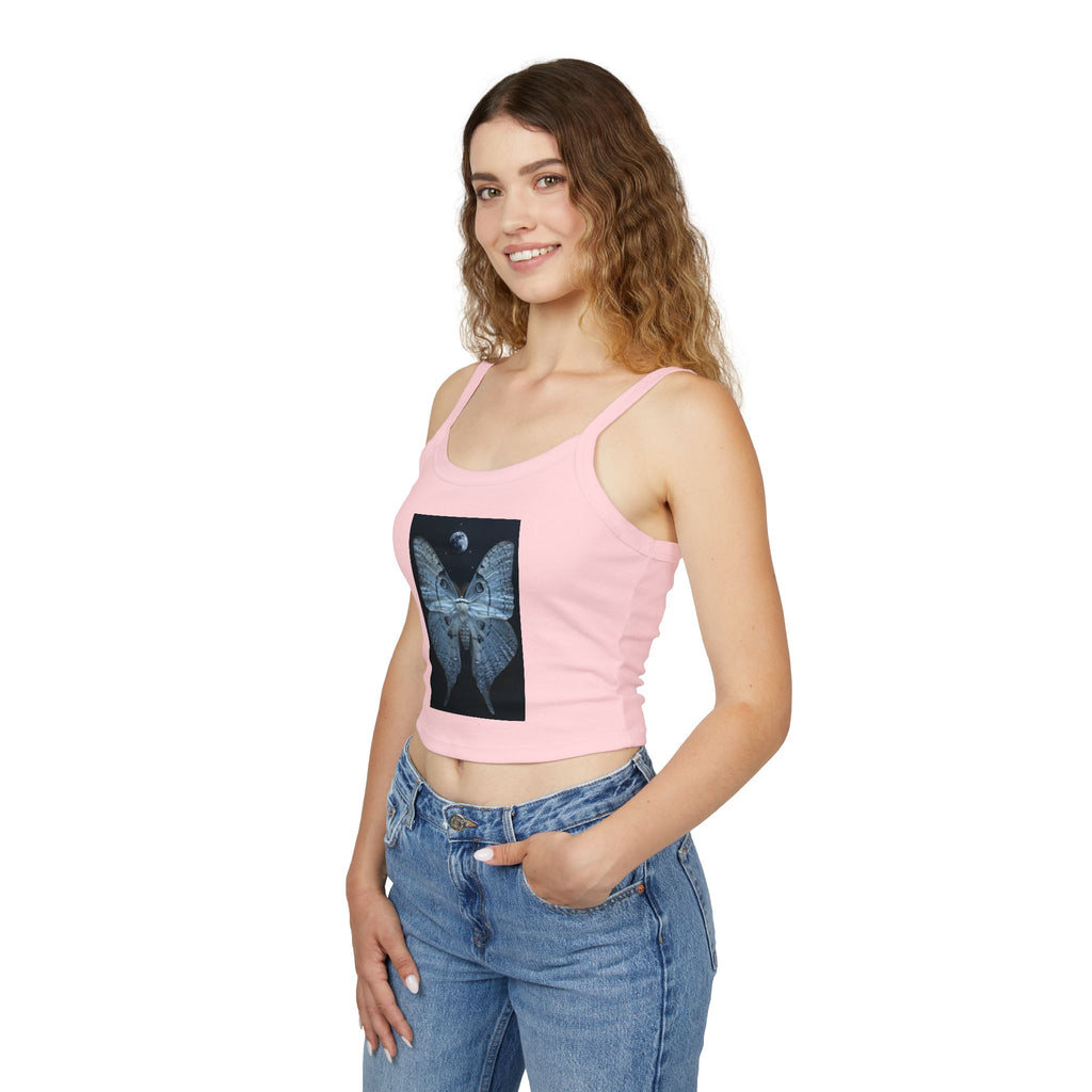 Women's Spaghetti Strap Tank Top Butterfly Magical Kingdom