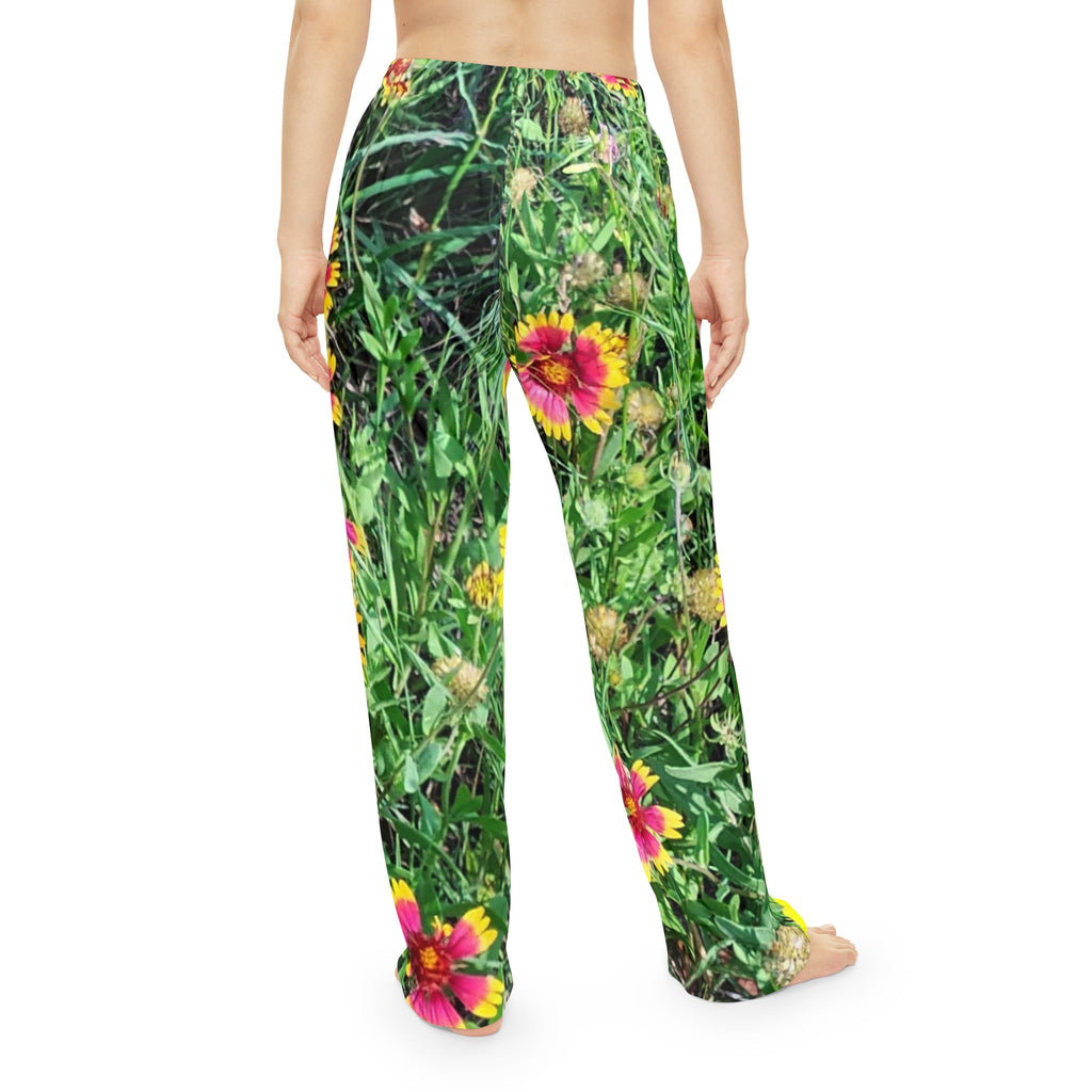 Floral Field Women's Pajama Pants – All-Over Print Cozy Loungewear