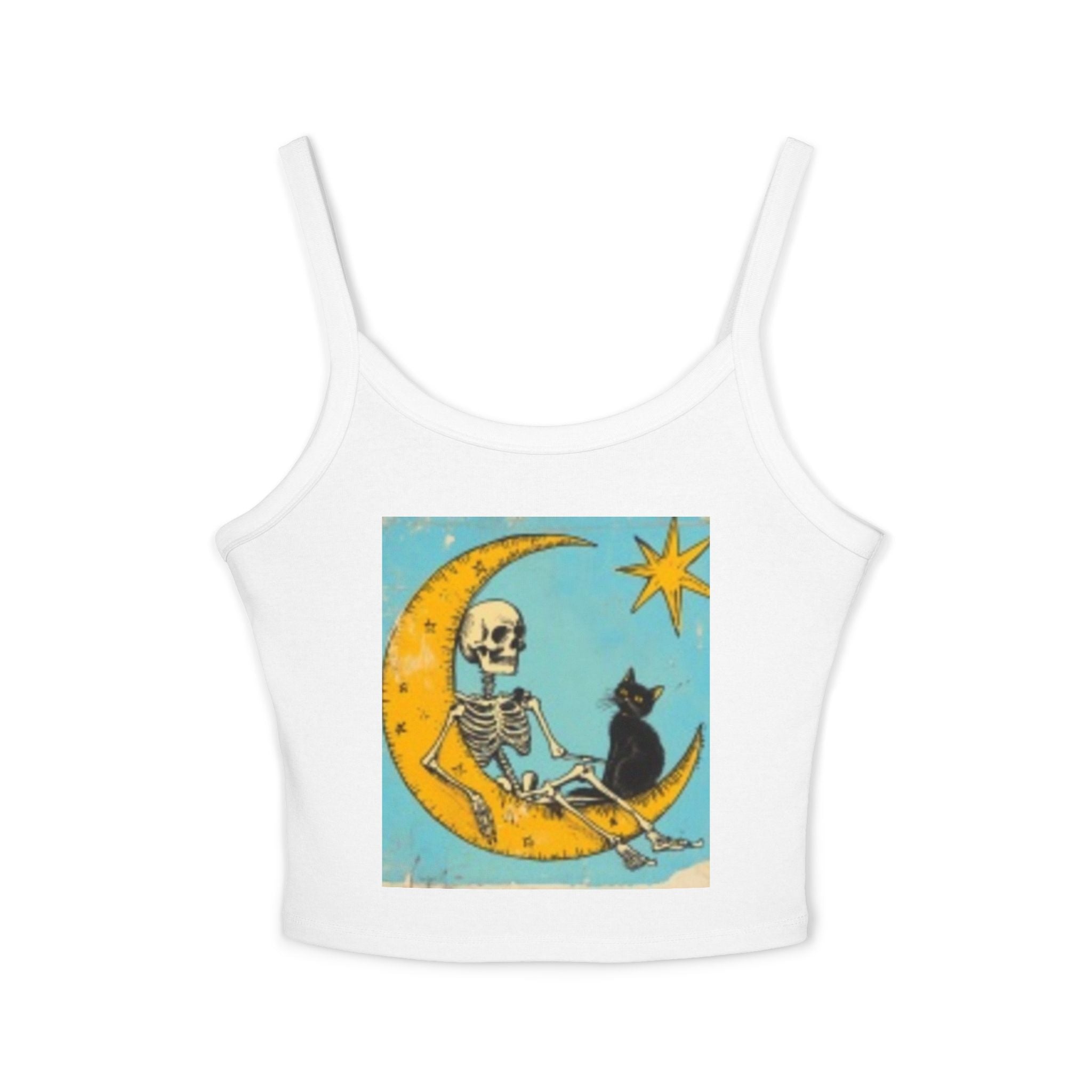 Celestial Skull & Cat Moon Tank