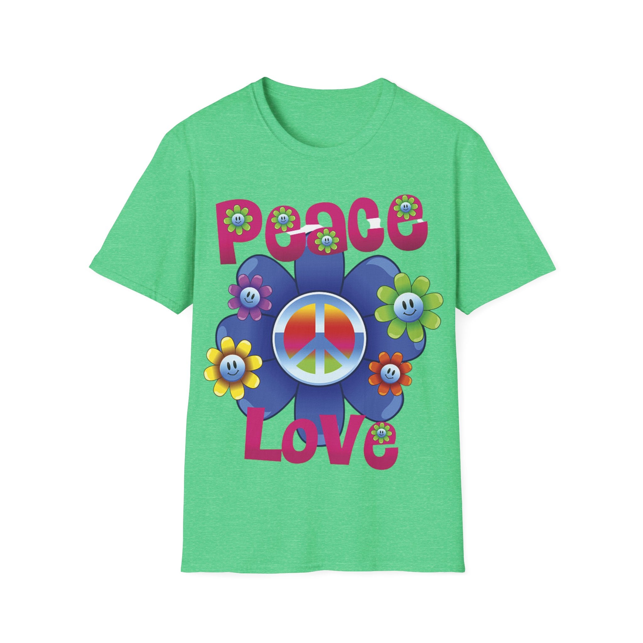 Peace & Love Retro Flower T-Shirt