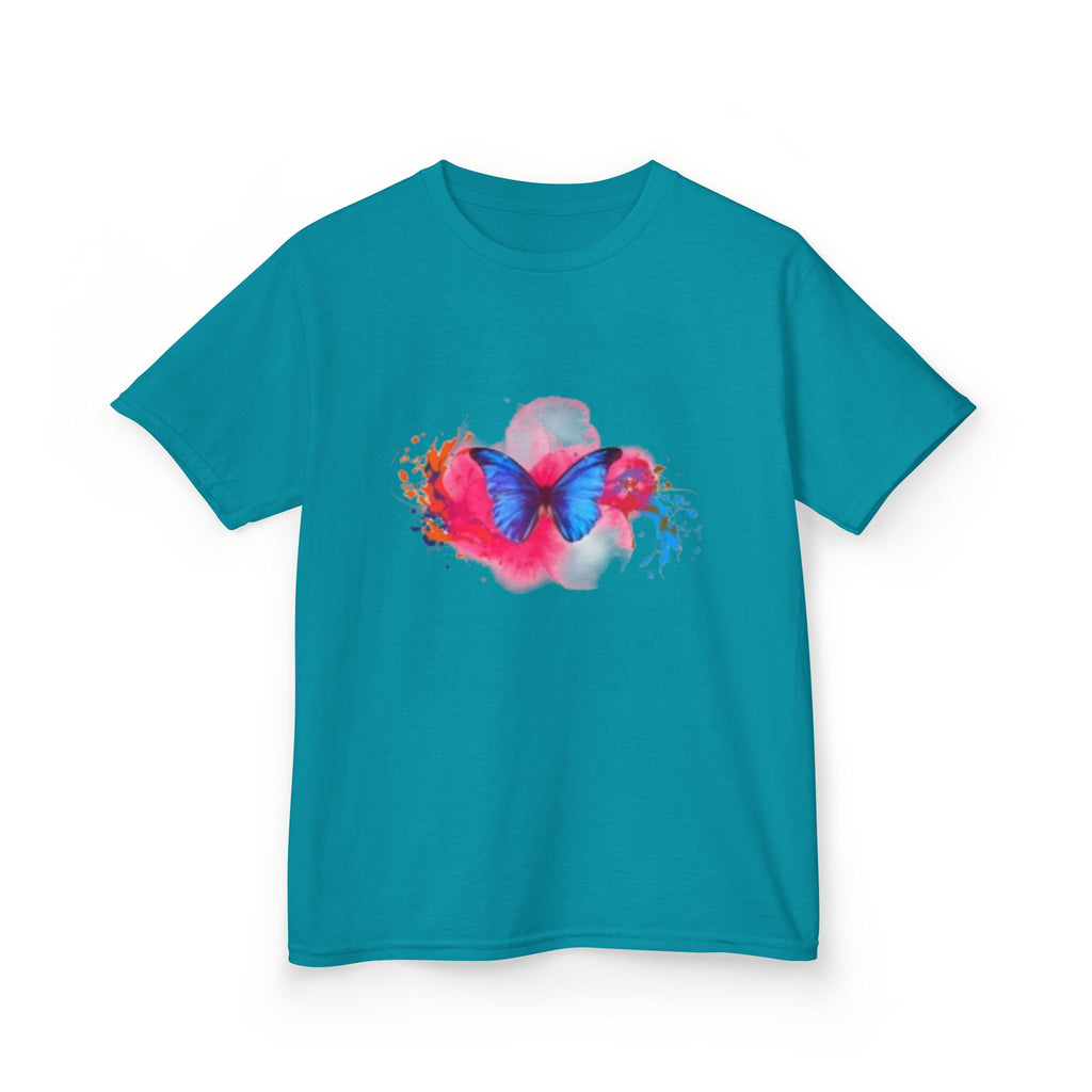 Kids Butterfly Tee - Watercolor Pink & Blue Butterfly Graphic Shirt
