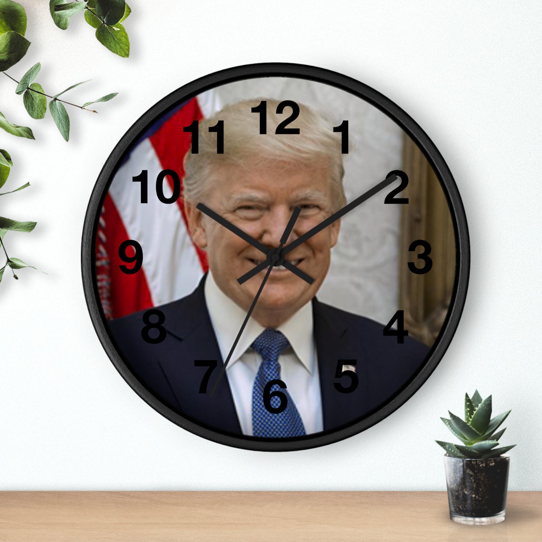 Wall Clock President Donald Trump 47th President AMERICA