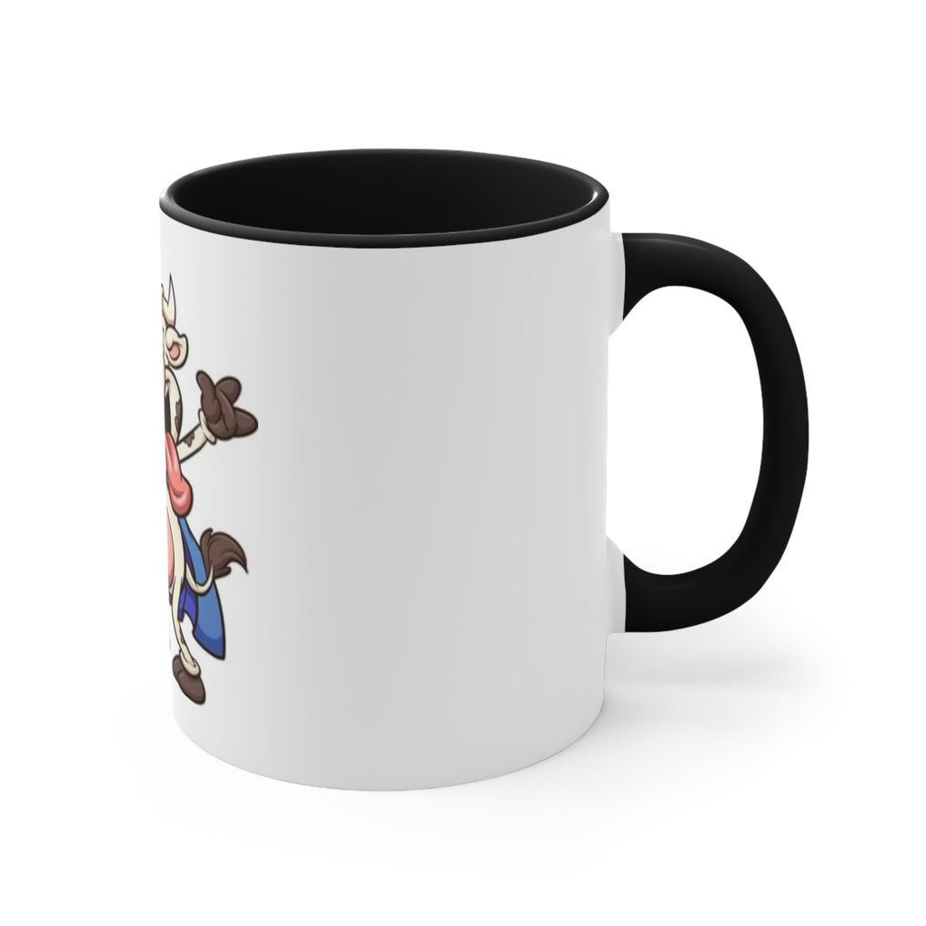 Funny Cow Beer Accent Mug — Pink Interior Coffee Cup for Farm, Brewery & Party Gifts