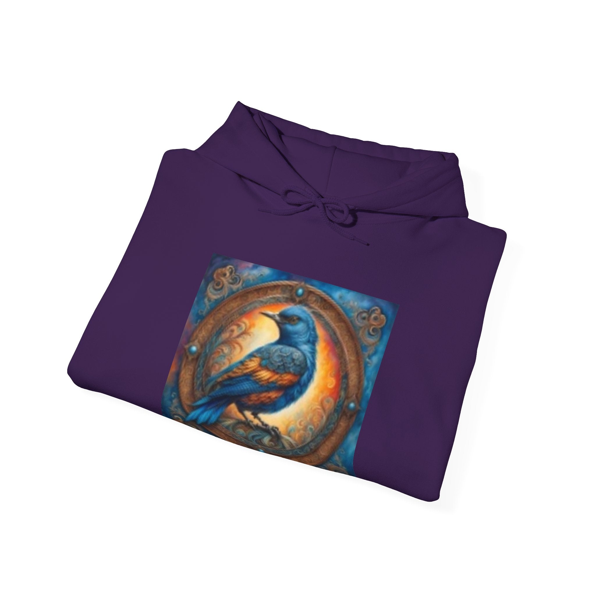 Lion Portrait Hoodie with Colorful Sleeve Accent — Majestic Wildlife Pullover