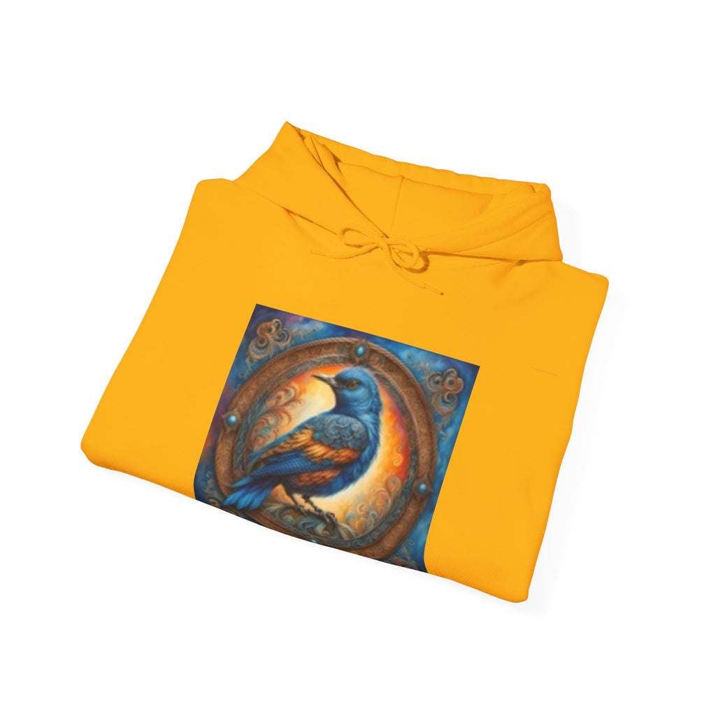 Lion Portrait Hoodie with Colorful Sleeve Accent — Majestic Wildlife Pullover