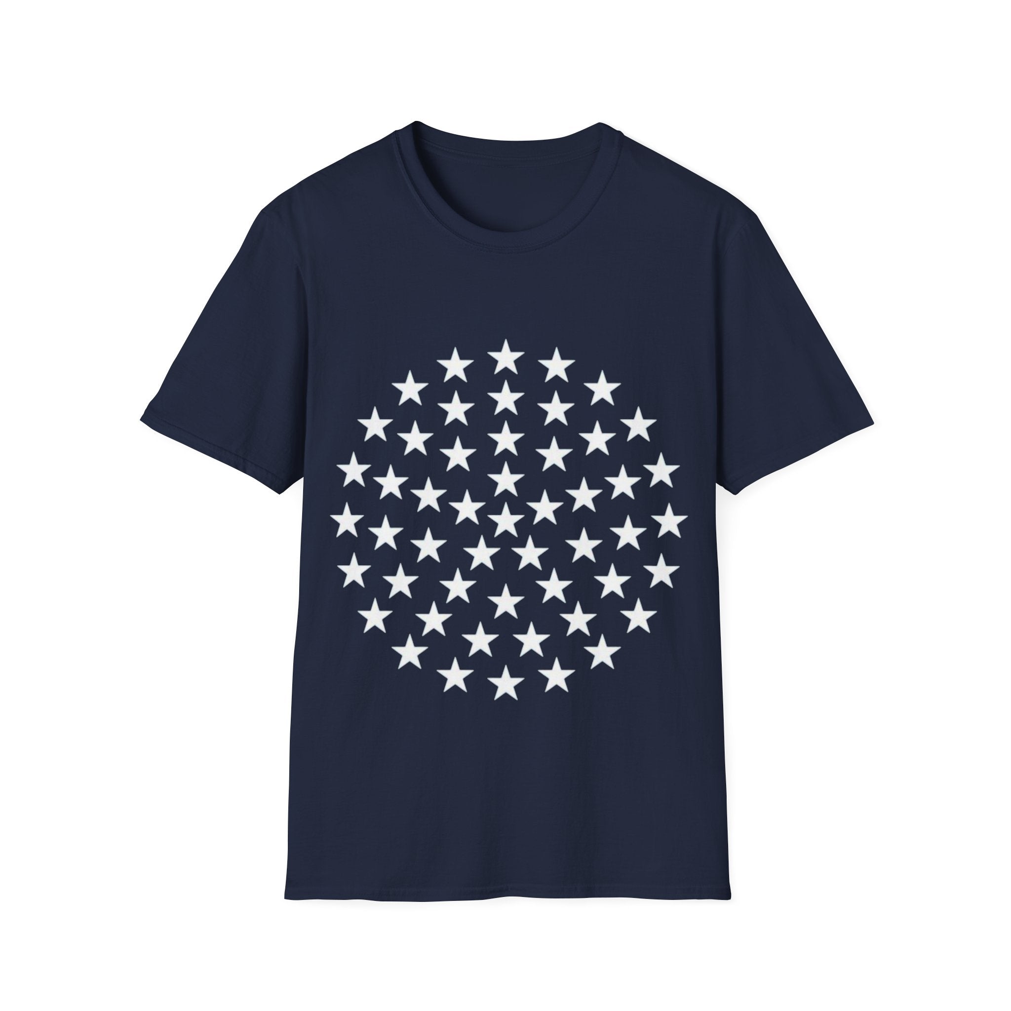 Racing Car Love Racing Patriotic Starburst Pocket T-Shirt – Blue Stars Chest Print