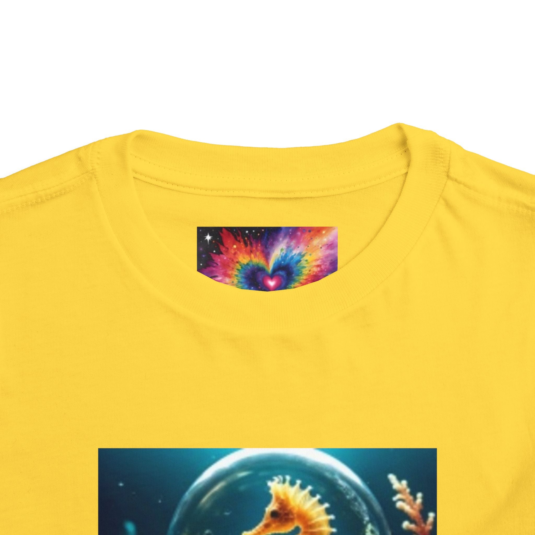 Toddler T-shirt — Cute Seahorse & Starfish Ocean Graphic