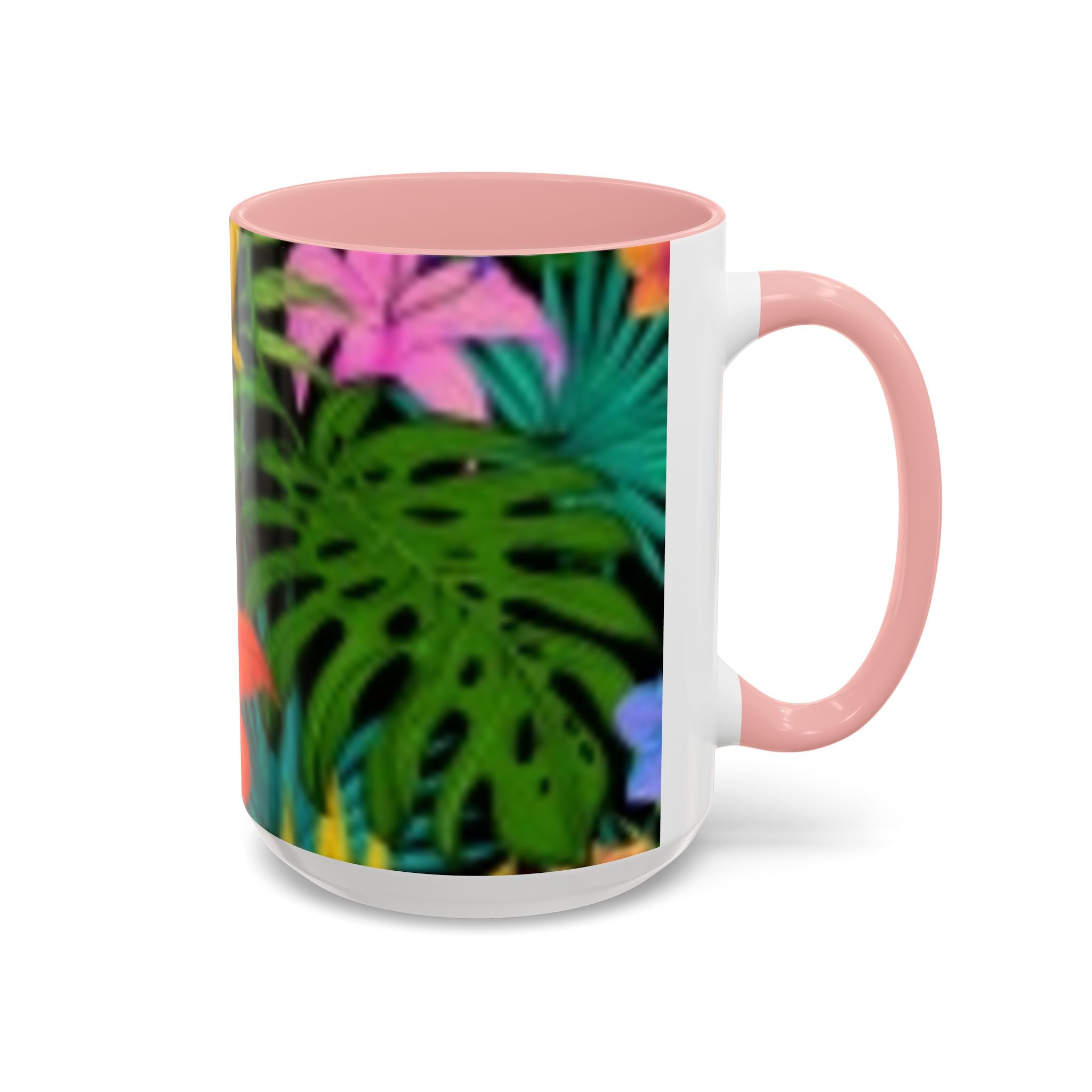 Tropical Floral Coffee Mug — Colorful Paradise Accent Mug (11/15 oz)