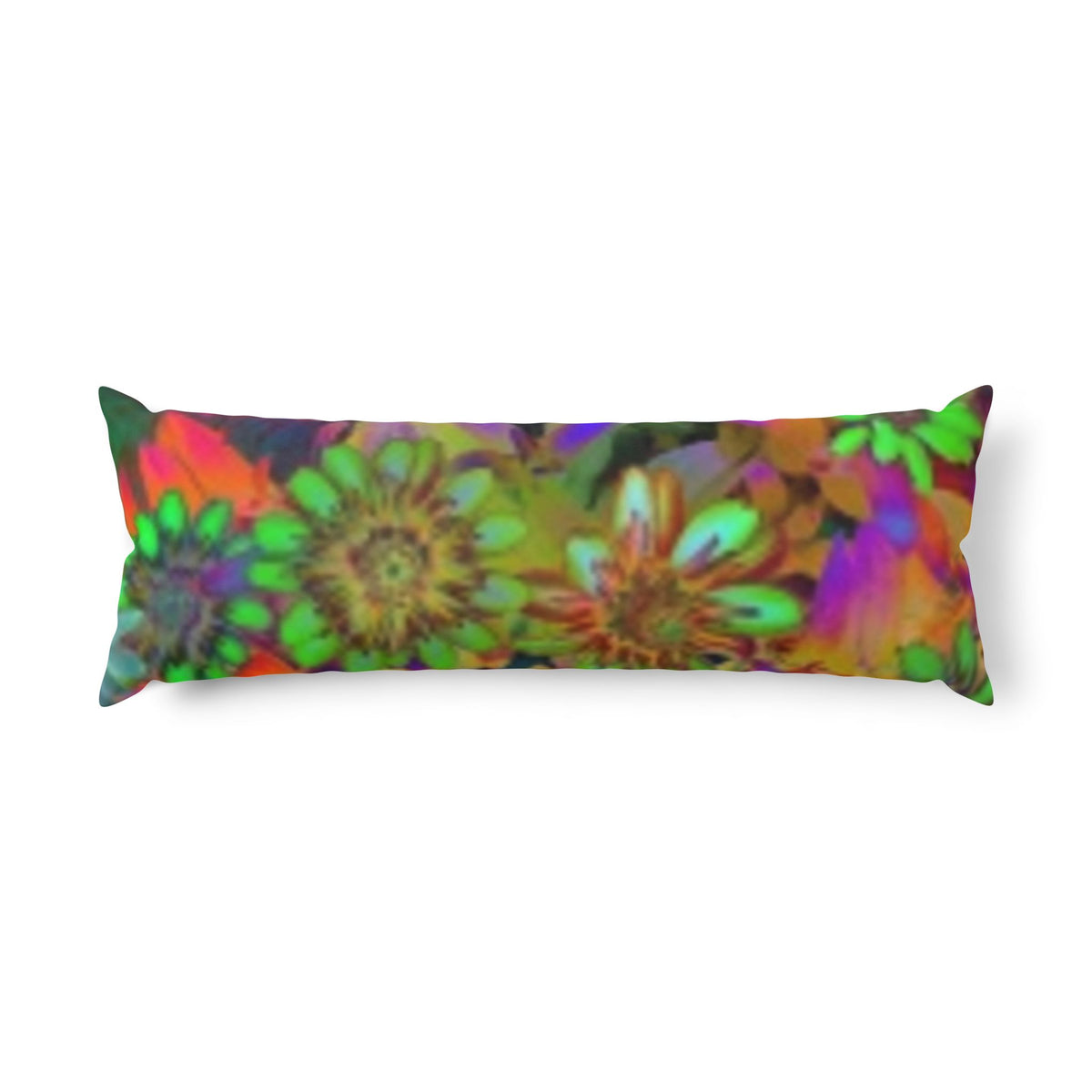 Floral Psychedelic Body Pillow — Vibrant Boho Sleep & Decor Pillow