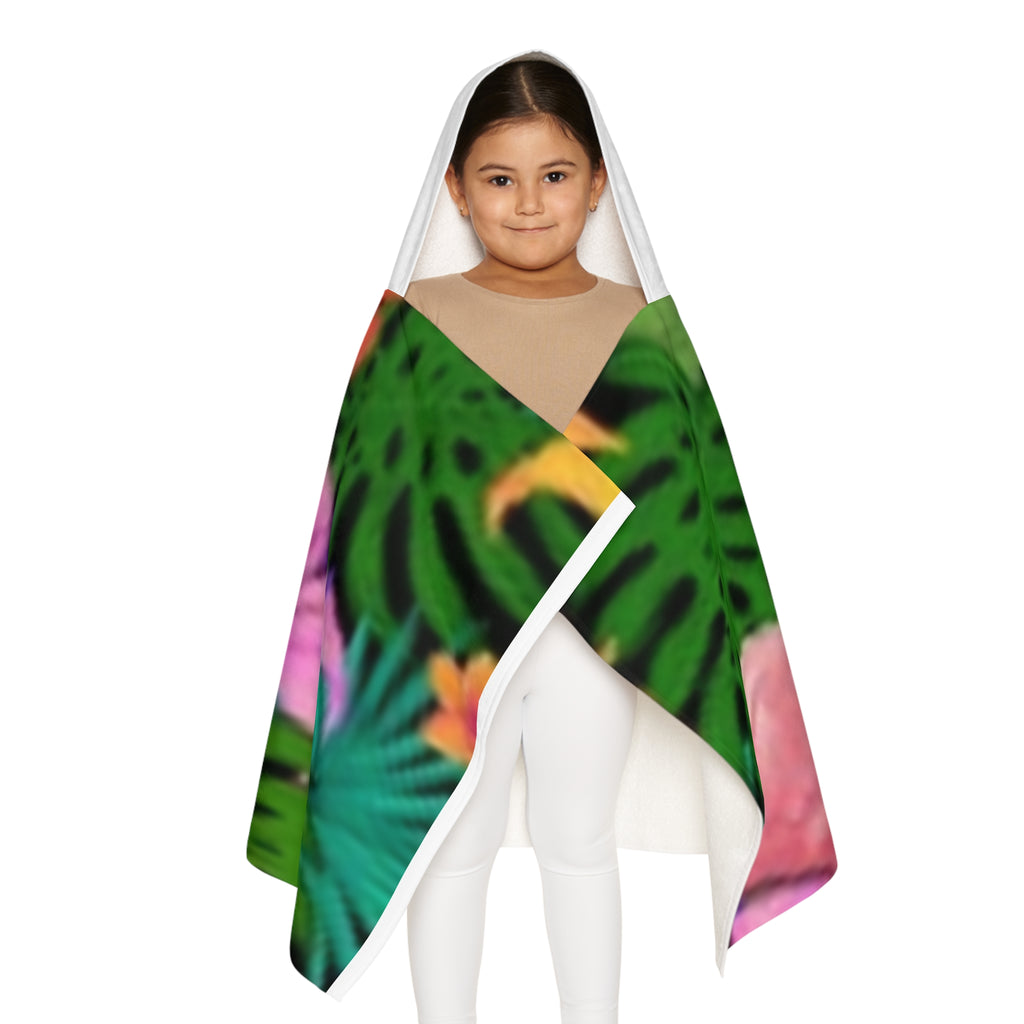 Tropical Flamingo Hooded Towel — Kids Beach & Pool Wrap