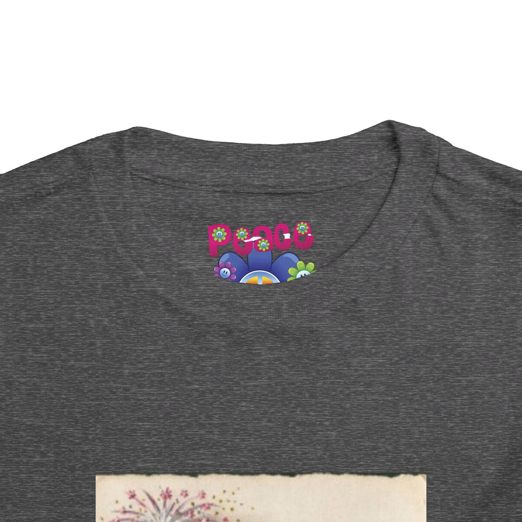 Toddler Short Sleeve T-shirt USA Flag & Cartoon Dogs