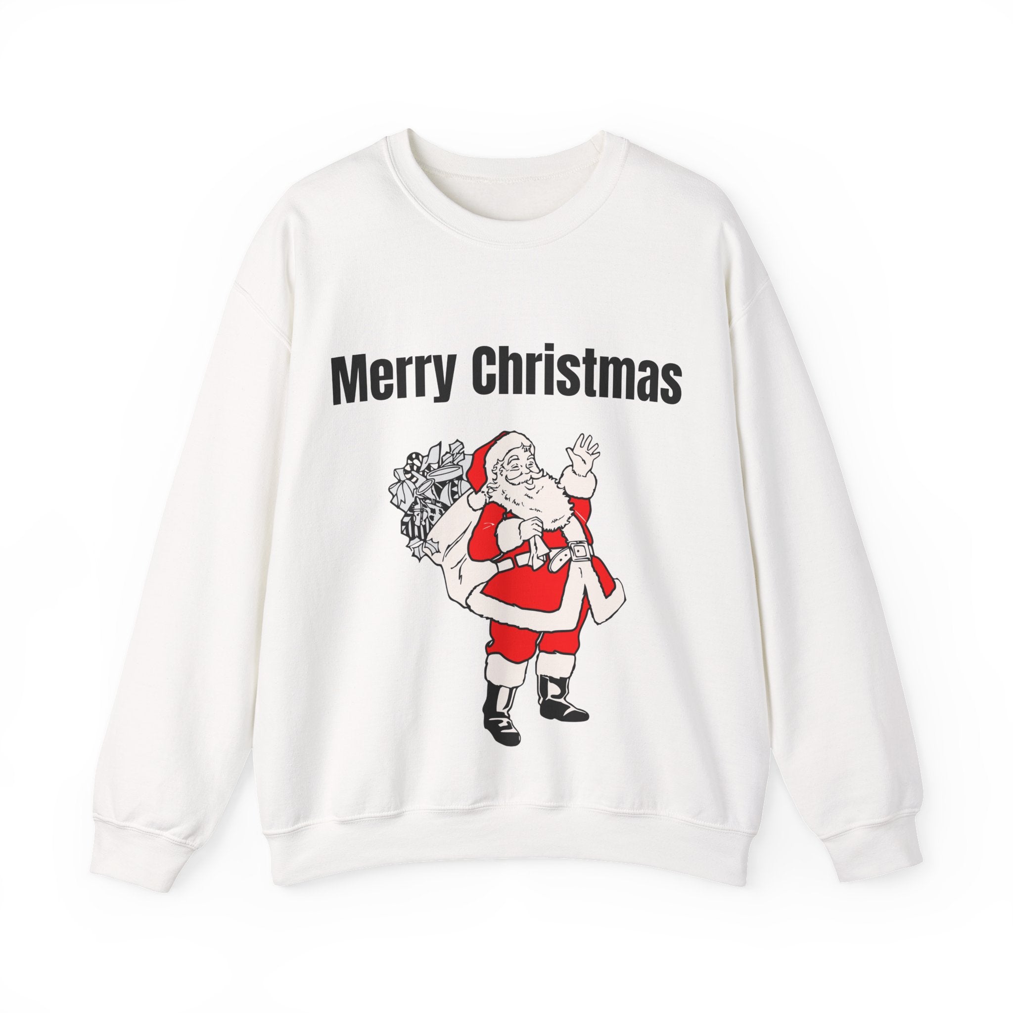 Christmas Santa Sweatshirt — Vintage Santa with Gifts Holiday Crewneck