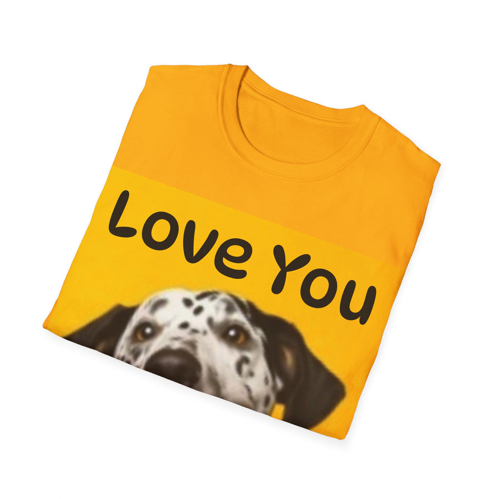 Dog Love You & Beautiful Sunset Unisex Softstyle T-Shirt Pet Lovers T-shirt
