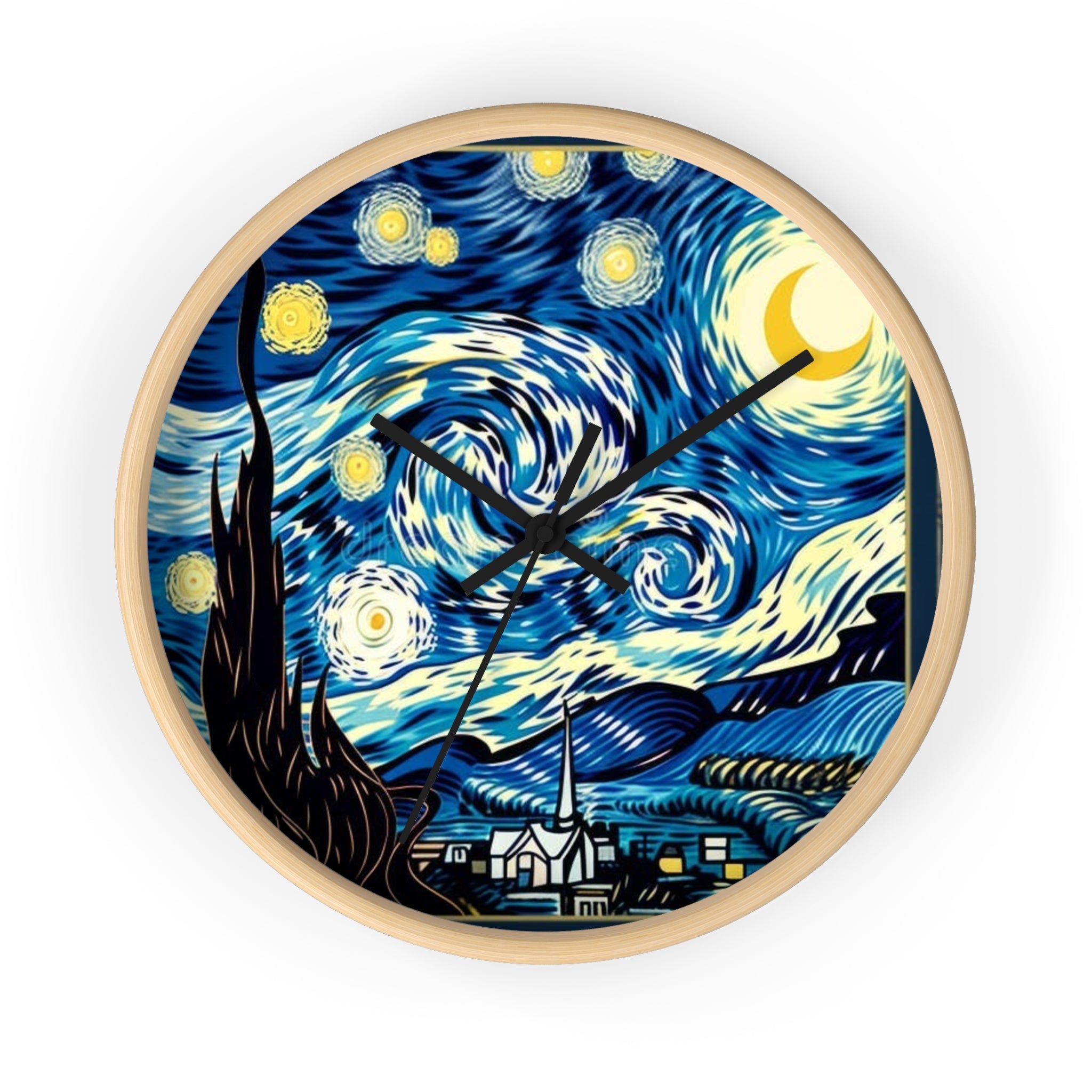 Starry Night Wall Clock — Van Gogh Style Decorative Clock