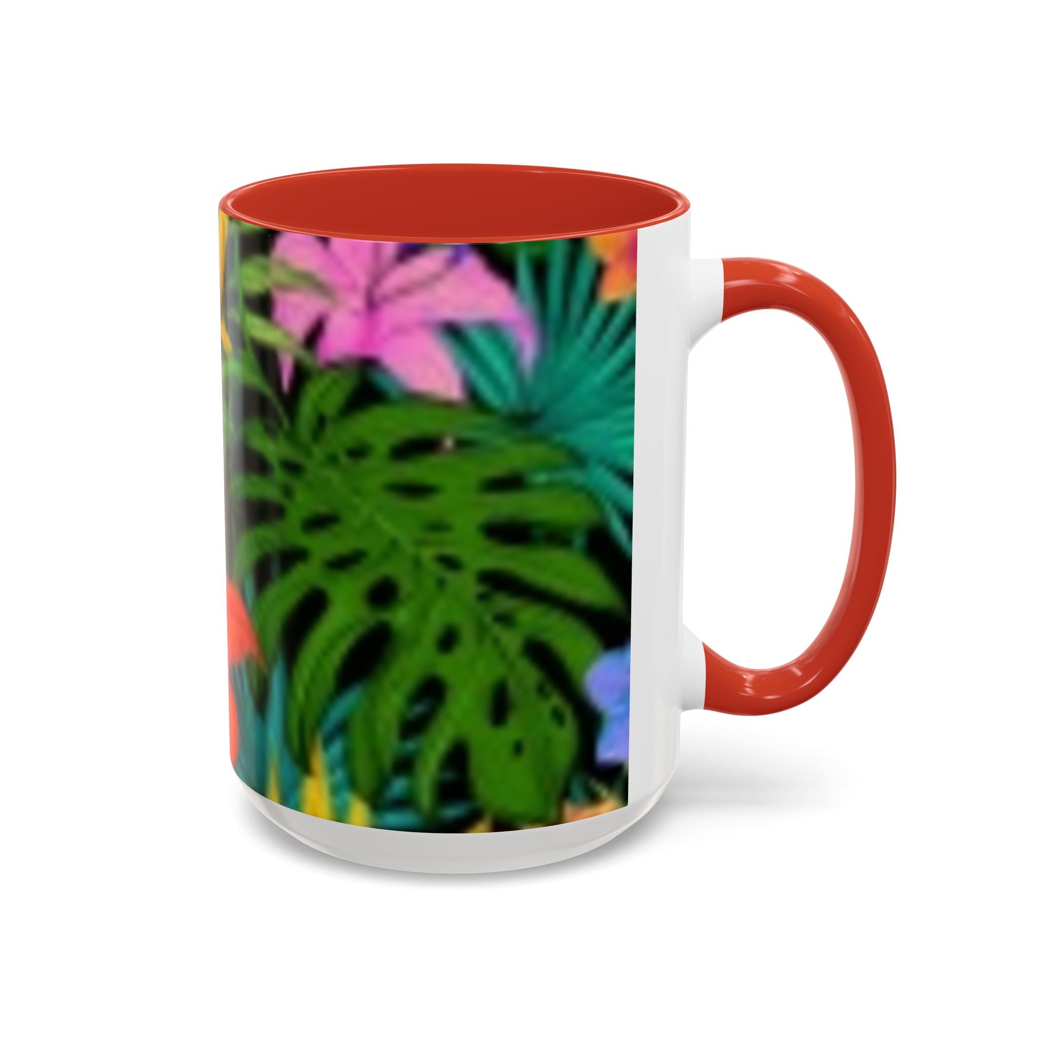 Tropical Floral Coffee Mug — Colorful Paradise Accent Mug (11/15 oz)