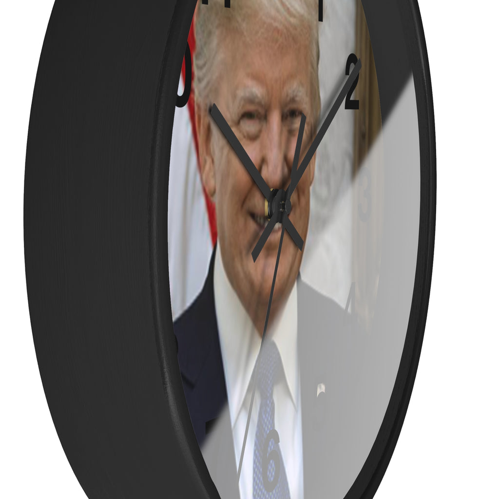 Wall Clock President Donald Trump 47th President AMERICA